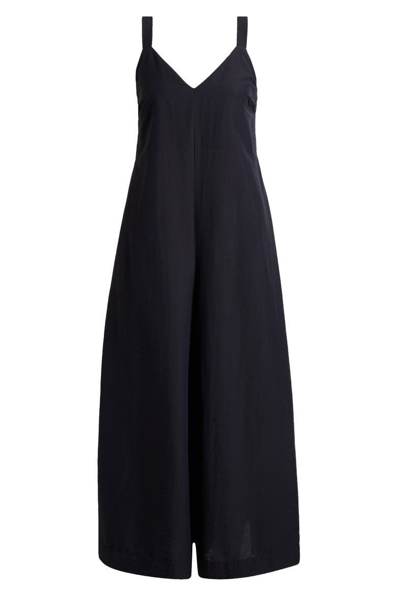 Cari V-Neck Wide Leg Jumpsuit, Alternate, color, BLACK