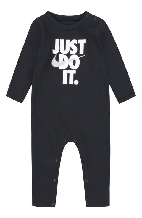 Just Do It Long Sleeve Jersey Romper (Baby)