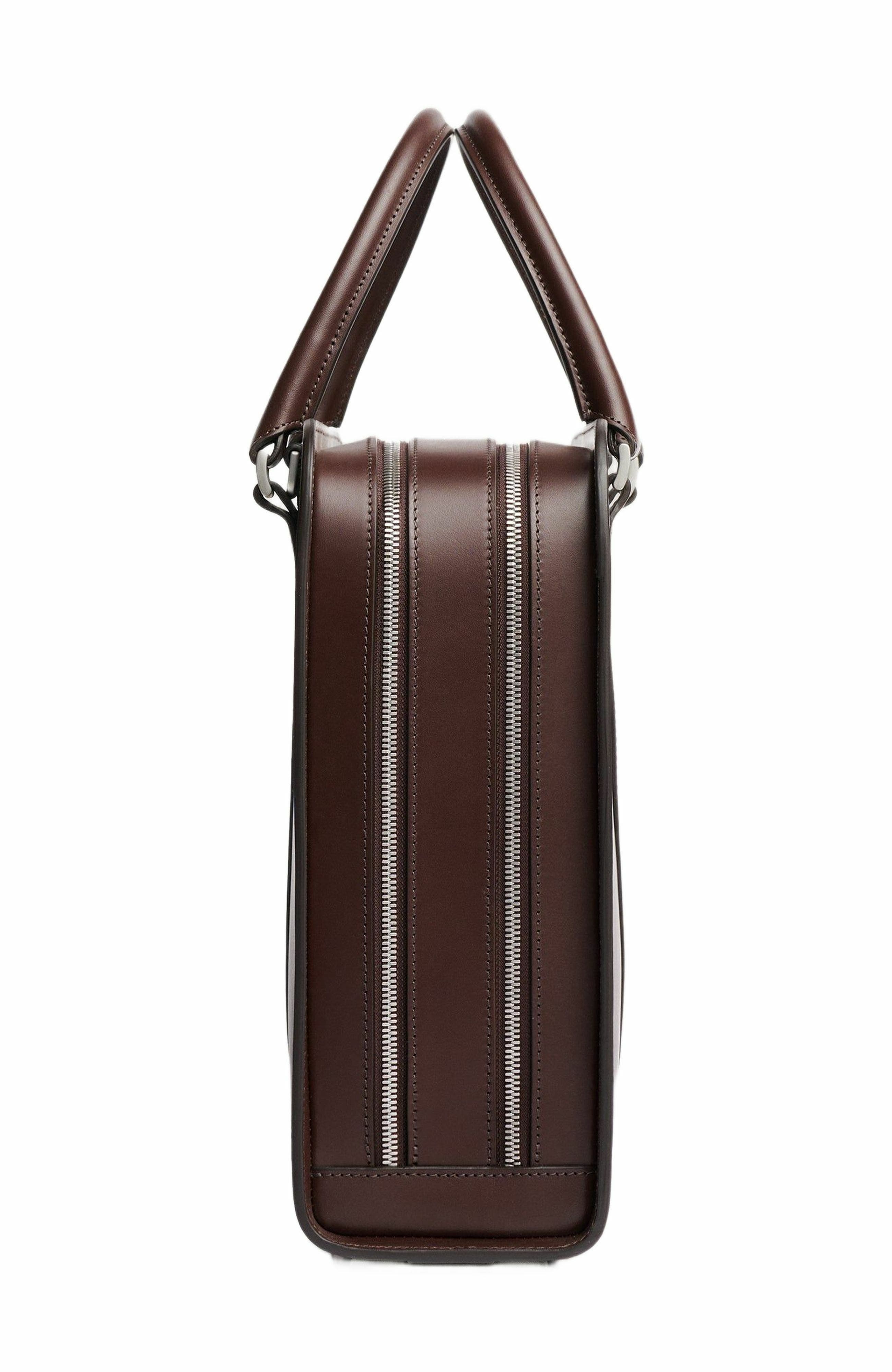 Carl Friedrik Palissy Double Briefcase, Alternate, color, Chocolate