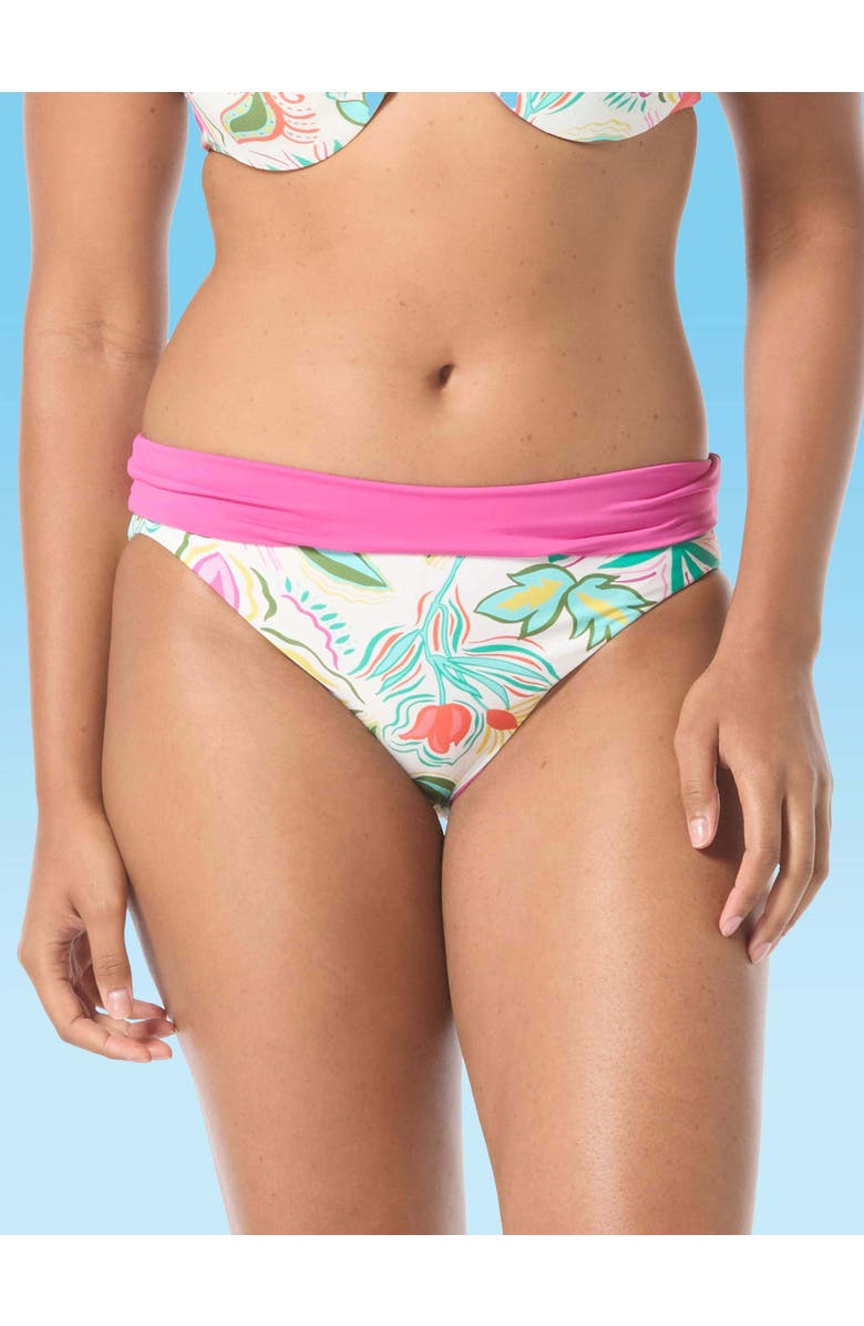 COCO REEF Solstice Bloom High Waist Reversible Bikini Bottom, Alternate, color, Ivory