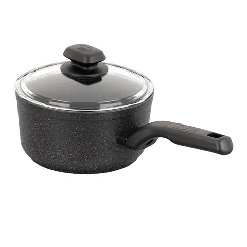 Ornella 2 Piece 2 Liter Quart Aluminum Nonstick Saucepan with Lid
