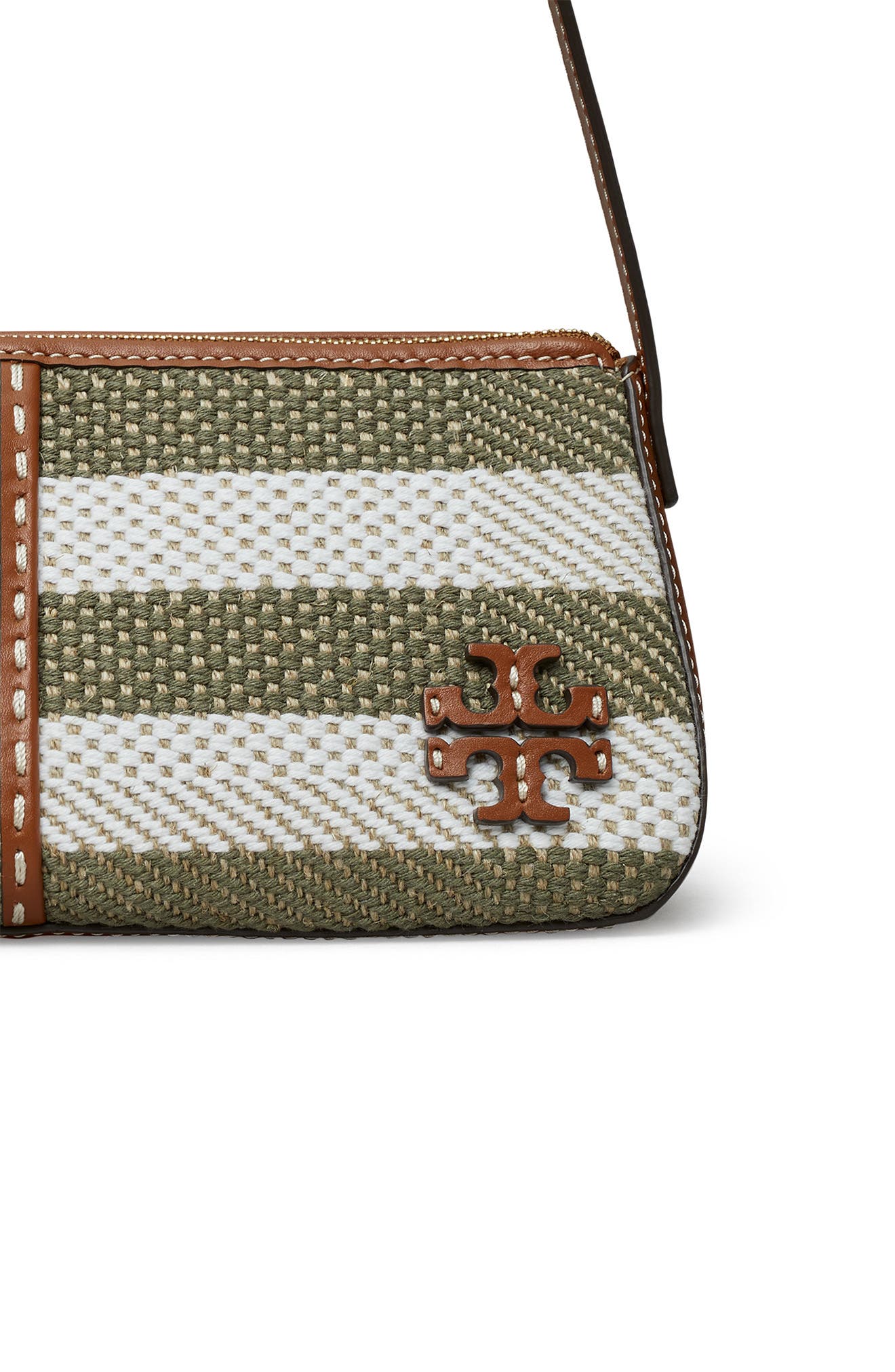 Tory Burch McGraw Stripe Wedge Shoulder Bag, Alternate, color, 