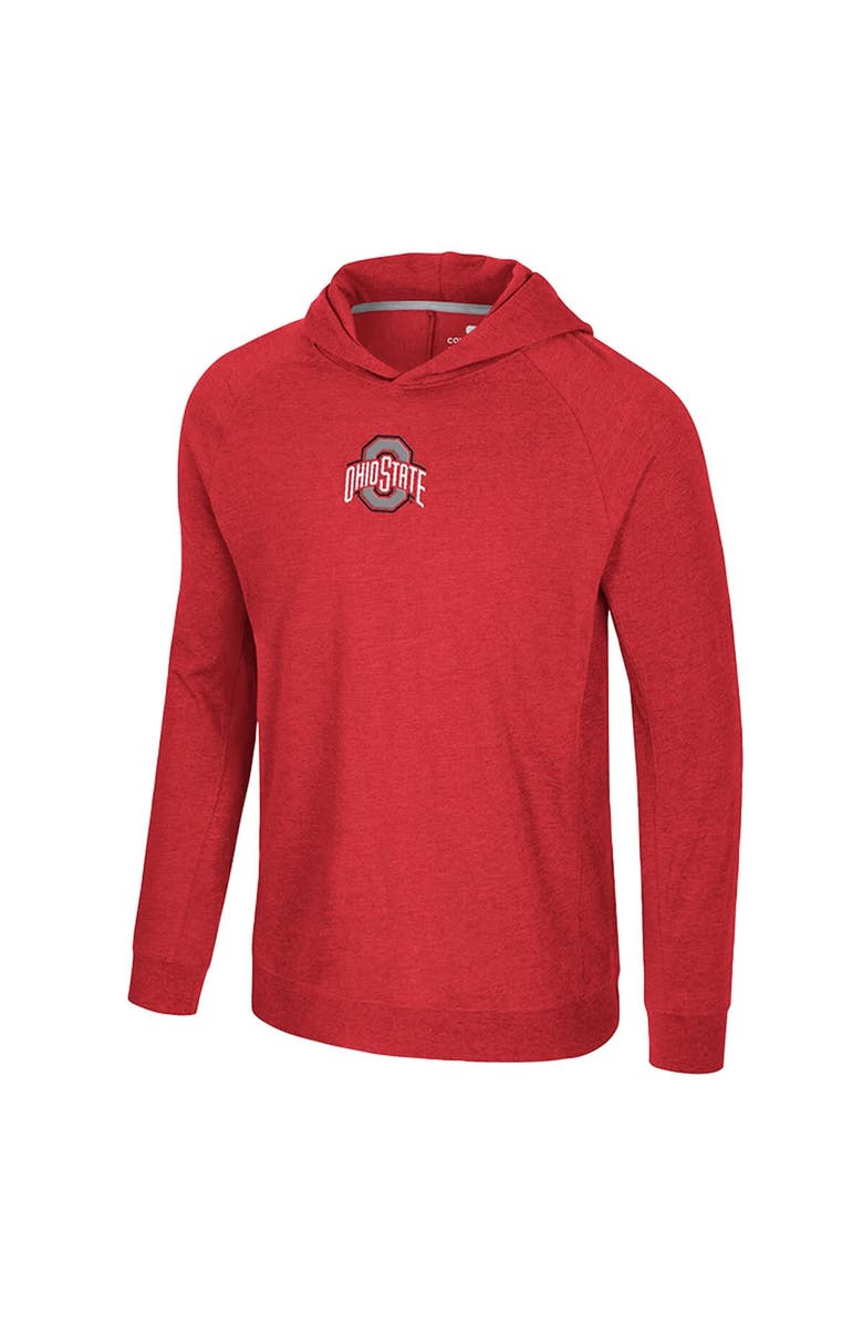 COLOSSEUM Men's Colosseum Scarlet Ohio State Buckeyes Back in Business Long Sleeve Raglan Hooded T-Shirt, Alternate, color, Scarlet