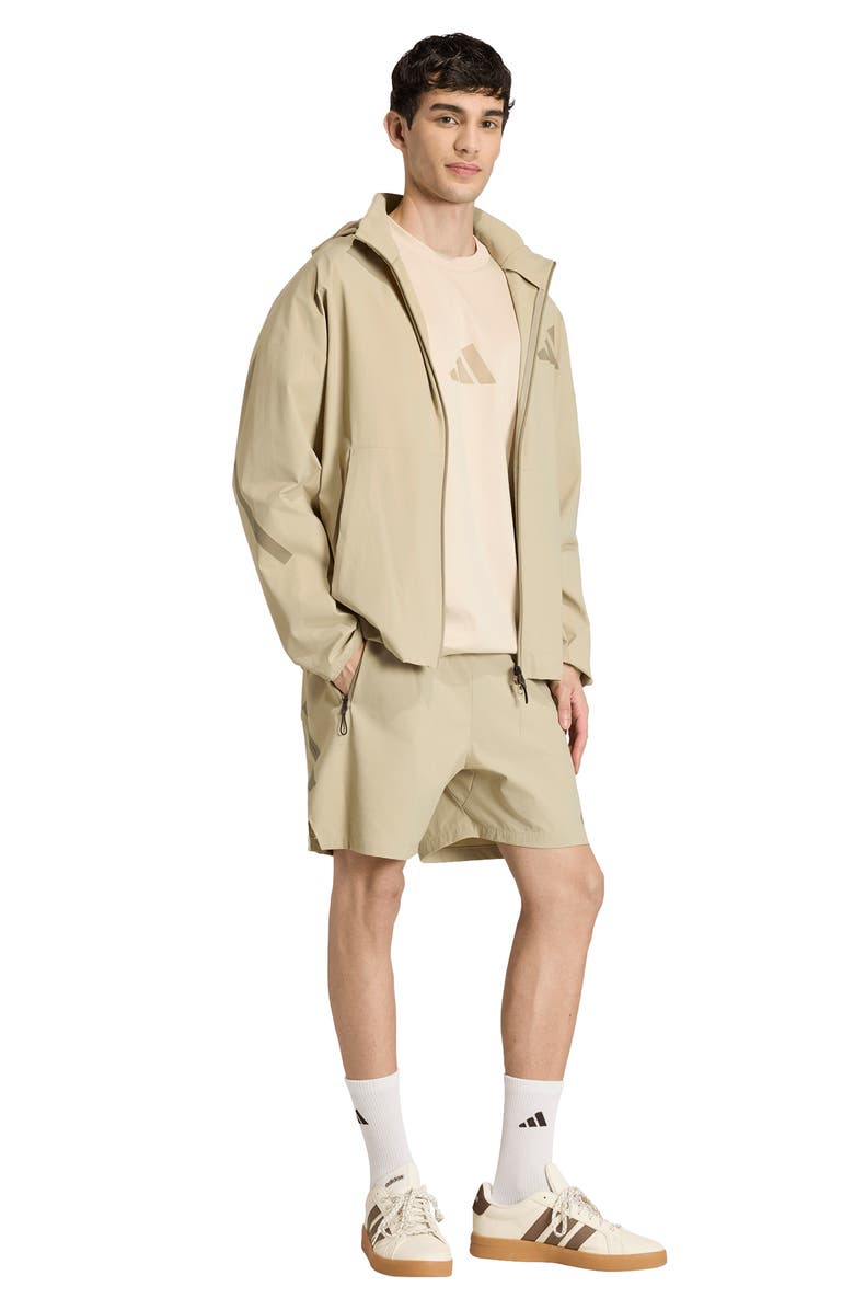 adidas Z.N.E. Woven Hooded Track Jacket, Alternate, color, Wonder Cargo