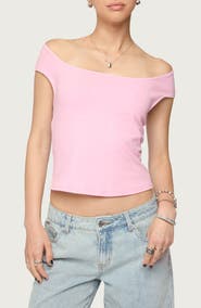 EDIKTED Mikkey Cutout Off the Shoulder Top