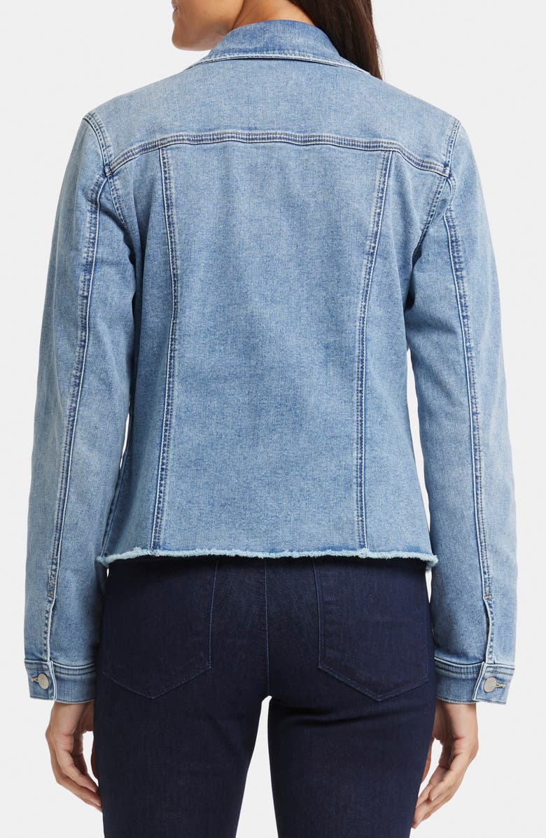NYDJ Frayed Denim Jacket, Alternate, color, 