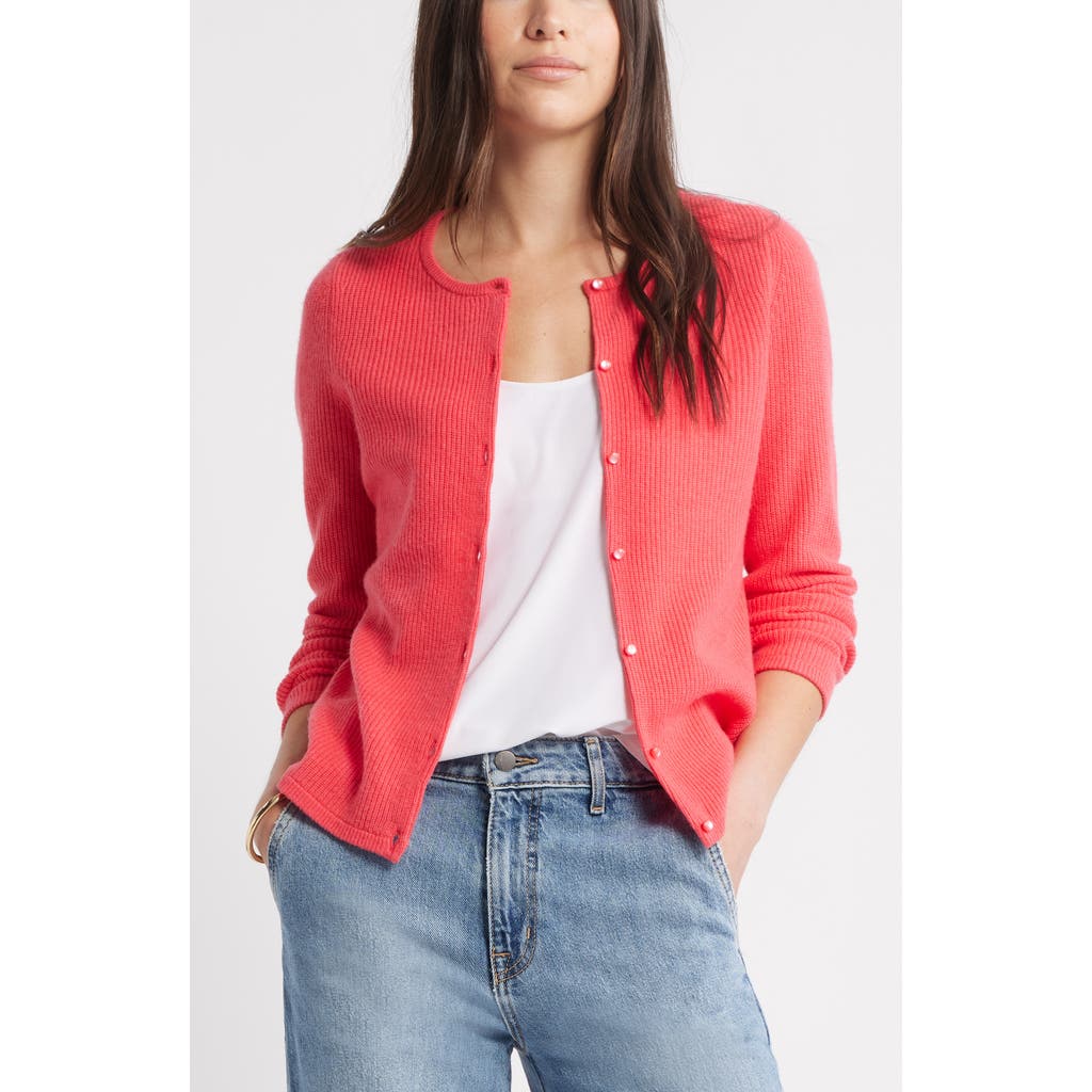 Caslonr Caslon(r) Wool & Cashmere Cardigan In Pink