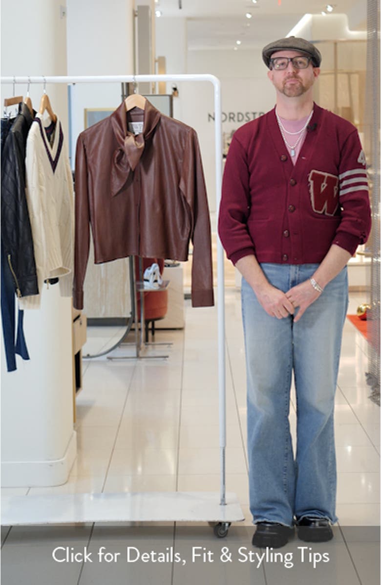 Leather Tie Collar Button-Up Shirt, sales video thumbnail