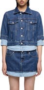 7 For All Mankind Double Layer Denim Trucker Jacket
