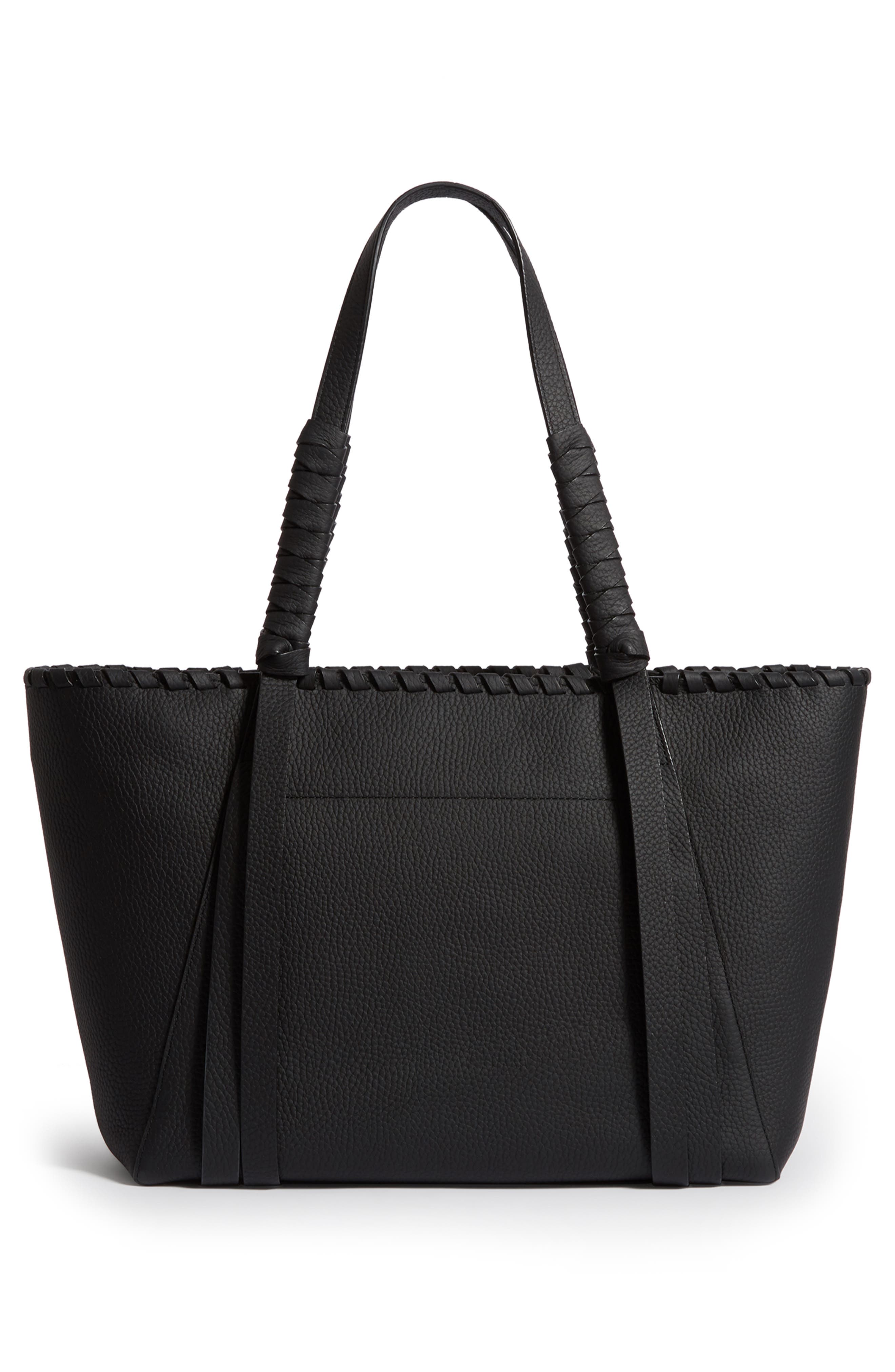 AllSaints Small Kepi East/West Leather Tote, Alternate, color, 