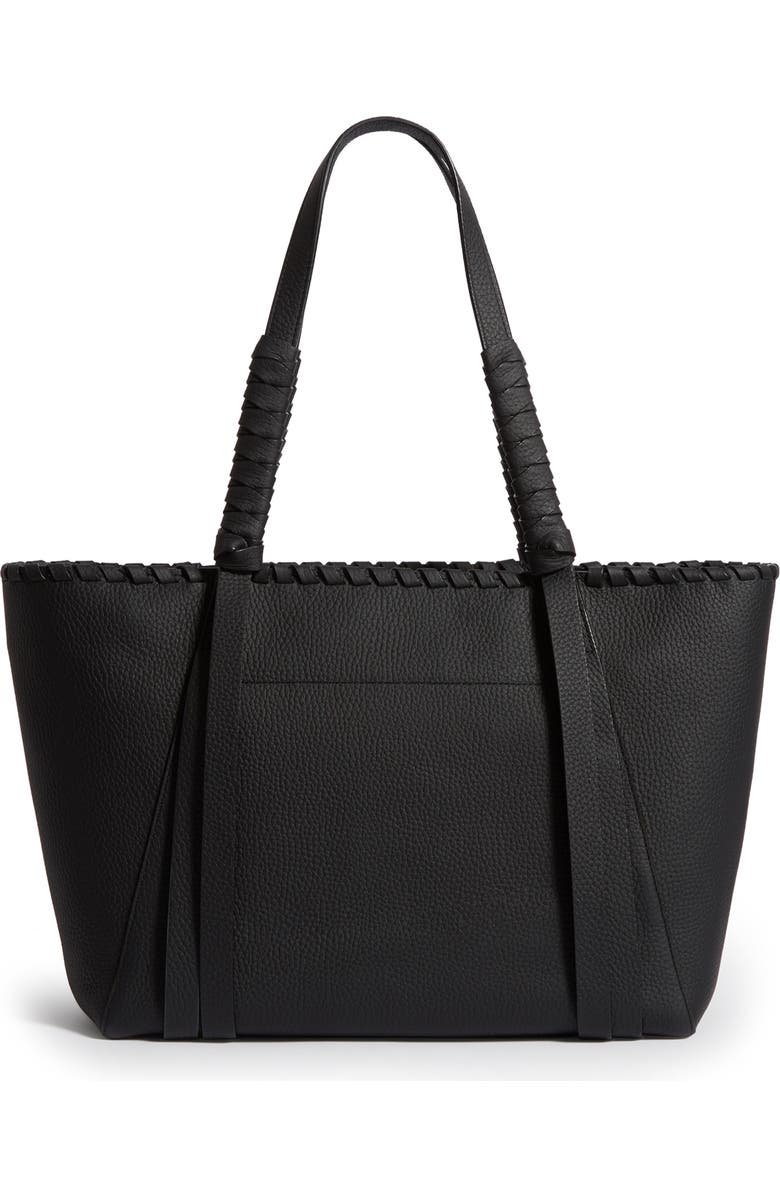 AllSaints Small Kepi East/West Leather Tote, Alternate, color,