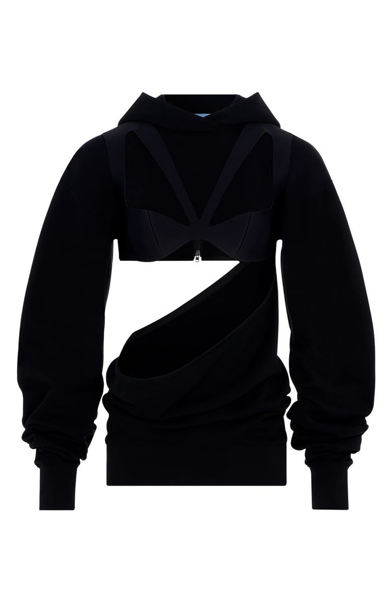 MUGLER Cutout Hoodie, Main, color, 