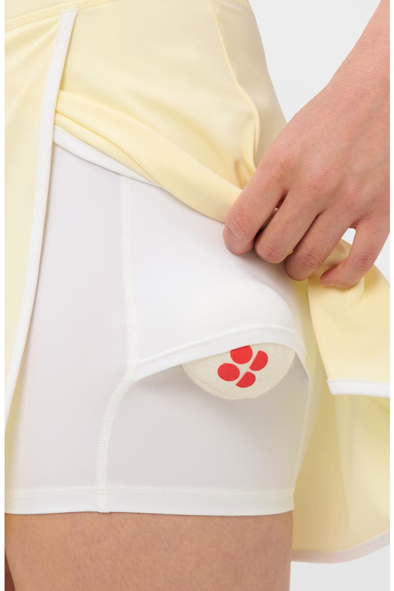 Performance Tennis Skort, Alternate, color, BUTTERSCOTCH YELLOW/ WHITE