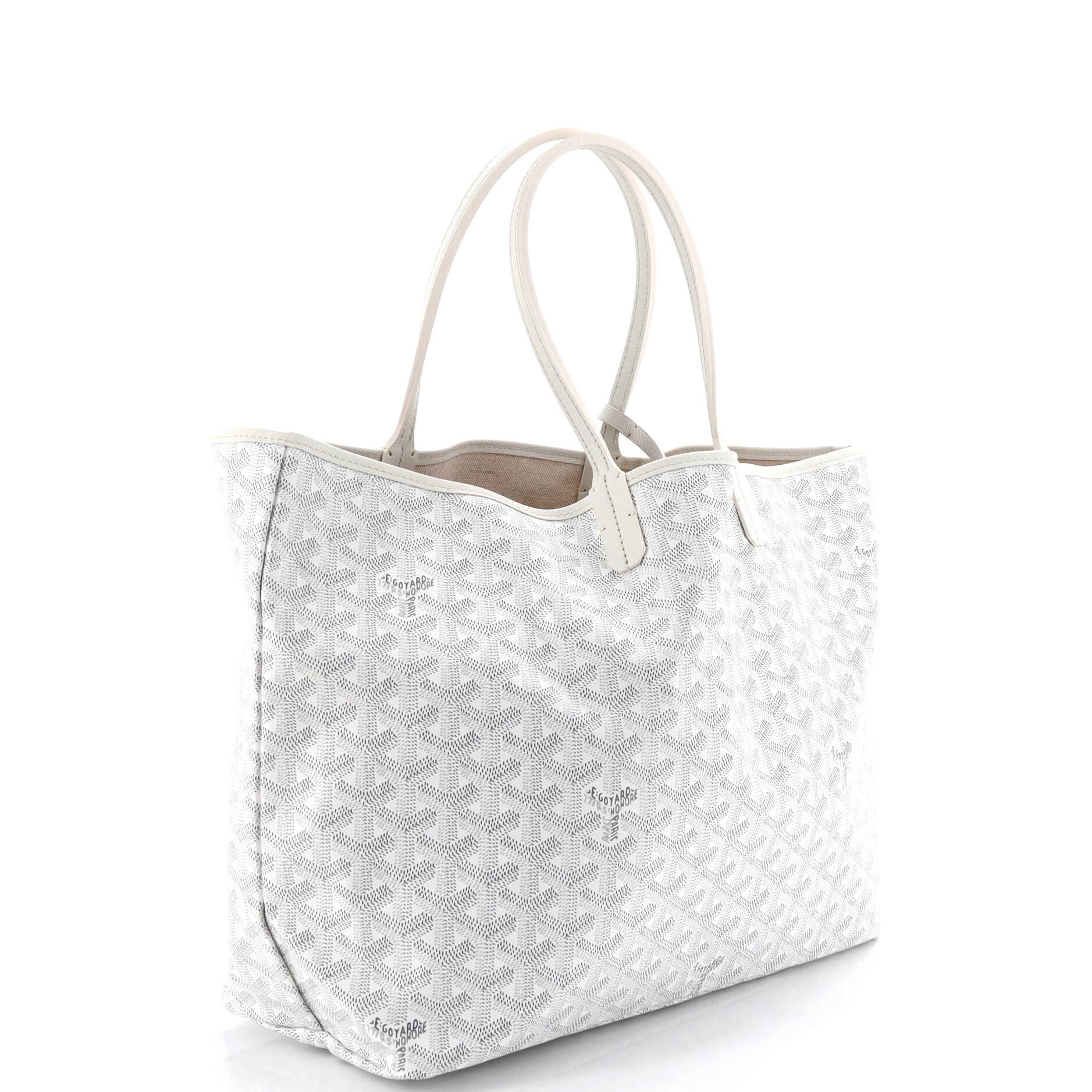 Pre-Owned Goyard Saint Louis Tote Coated Canvas PM, Alternate, color, White