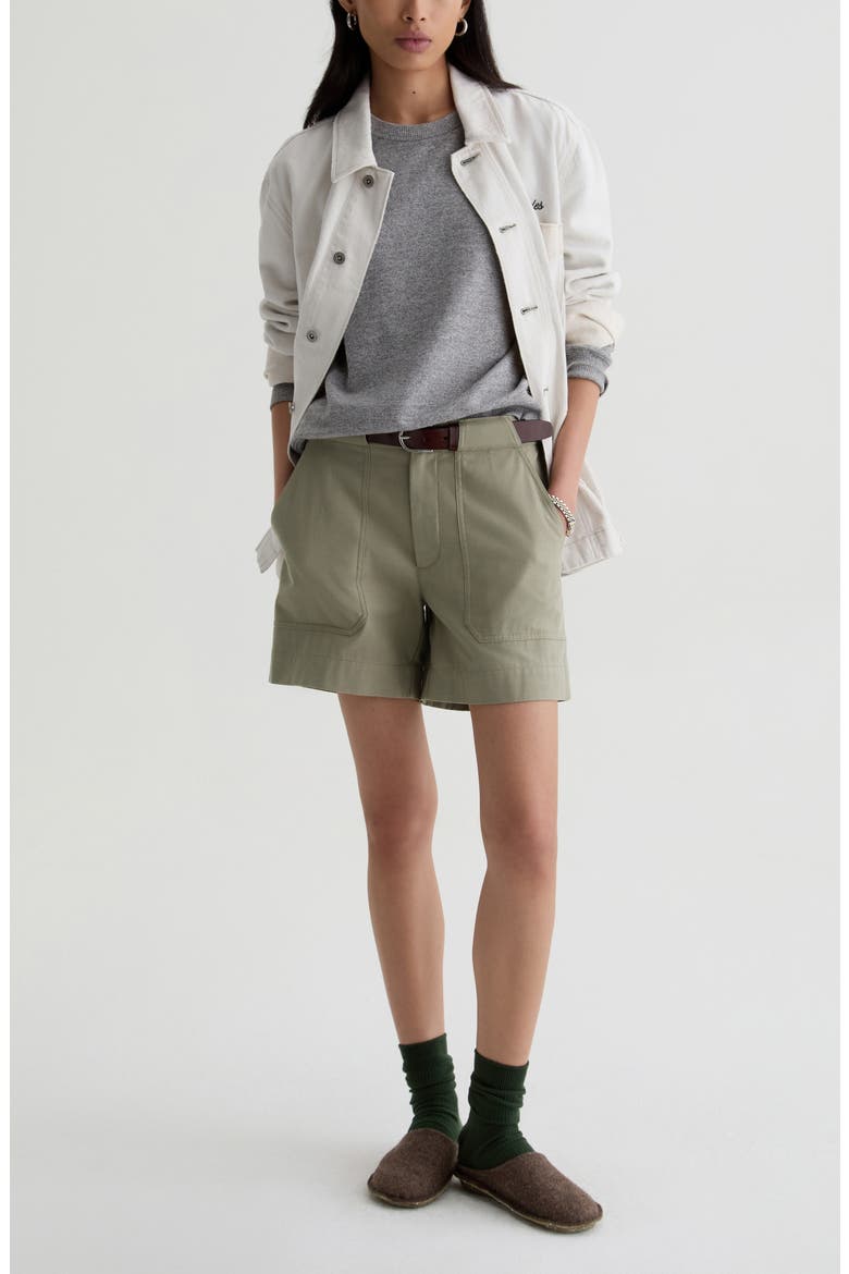 Century Stretch Cotton Shorts, Alternate, color, SULFUR SPRUCE GREEN