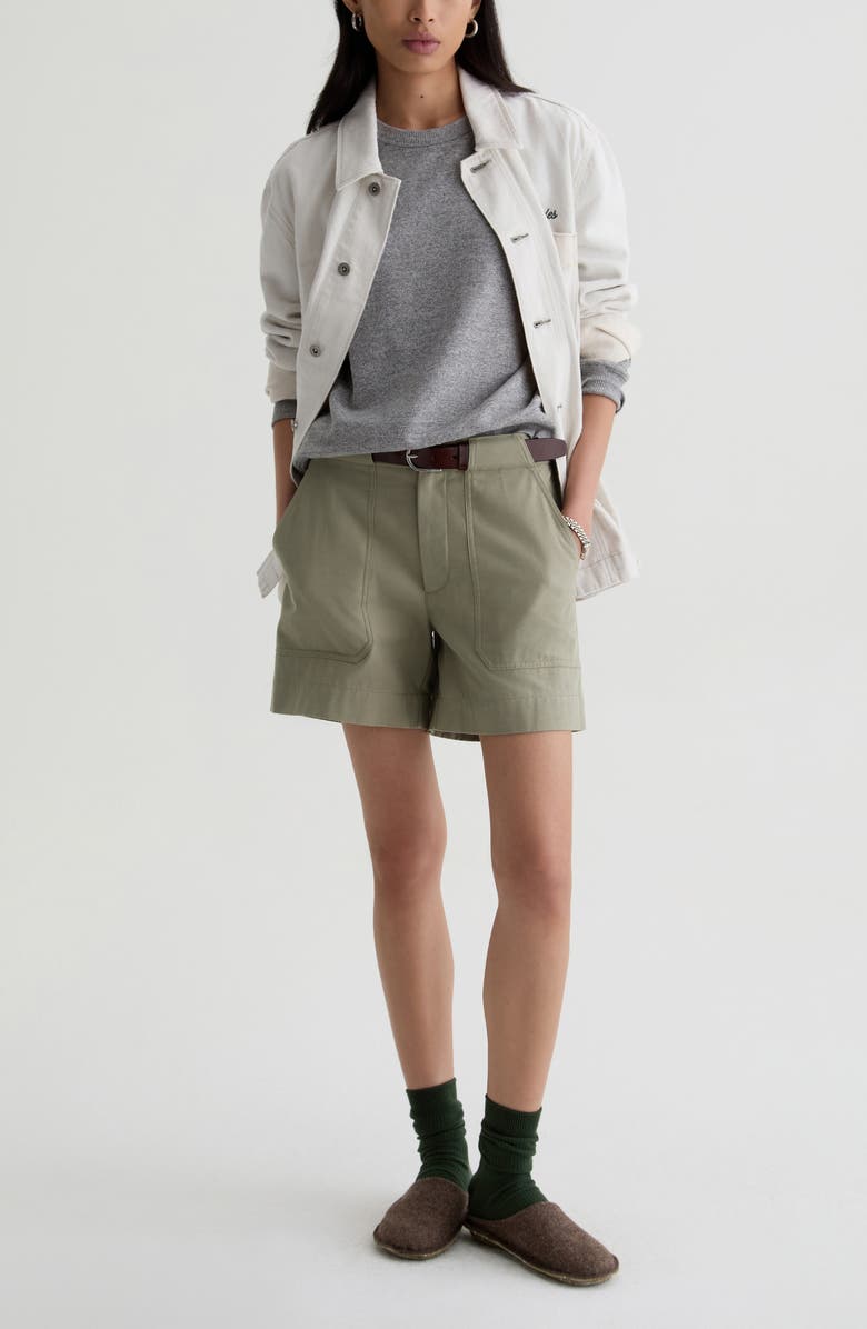 AG Century Stretch Cotton Shorts, Alternate, color, 