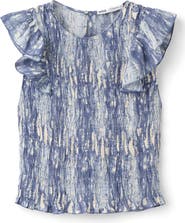 MANGO TEEN Smocked Tie-Dye Crop Top