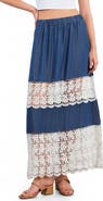 Wash Lab Denim Light Veil Maxi Skirt