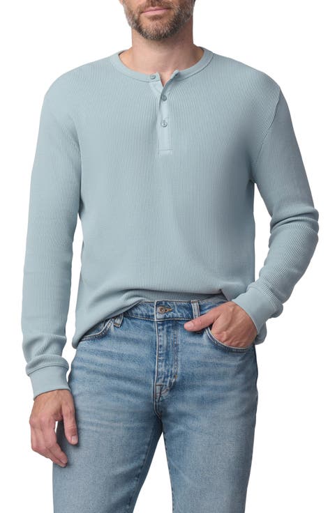 Long Sleeve Waffle Henley T-Shirt