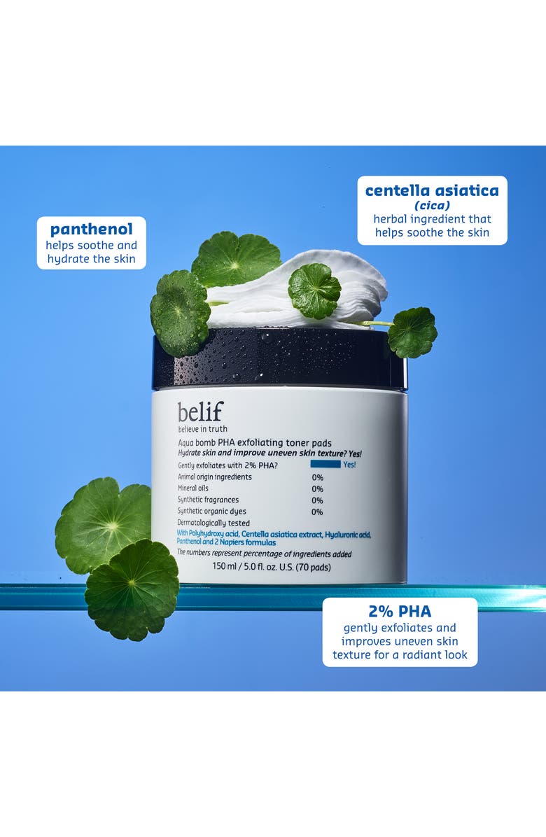 belif Aqua Bomb PHA Exfoliating Toner Pads, Alternate, color, 