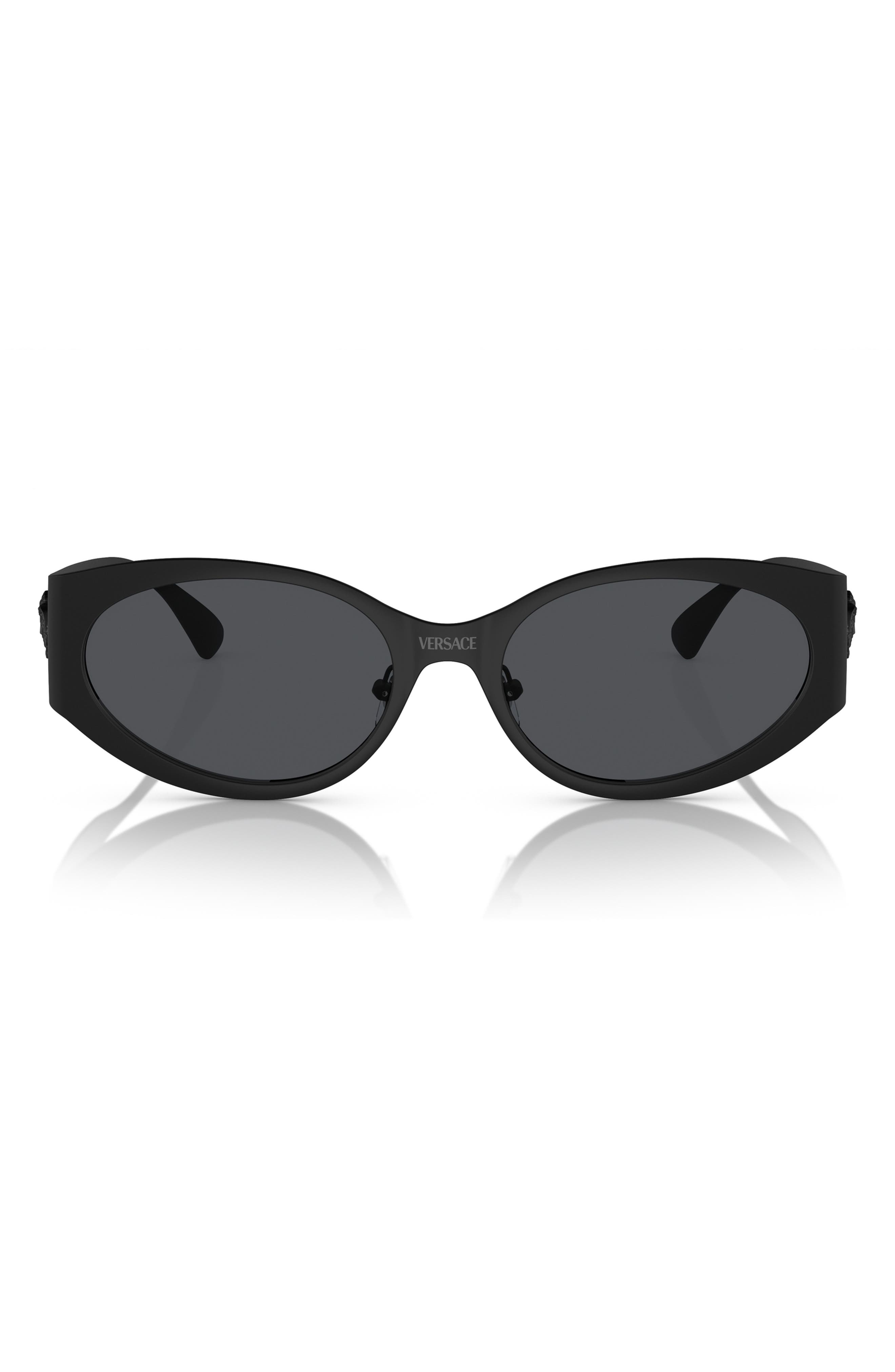 Versace 56mm Oval Sunglasses