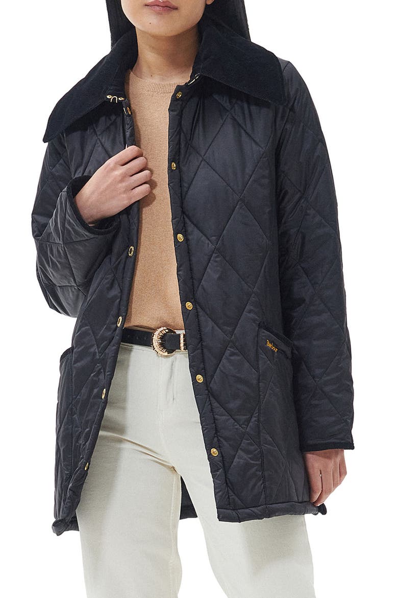Modern Liddesdale Quilted Jacket, Alternate, color, BLACK