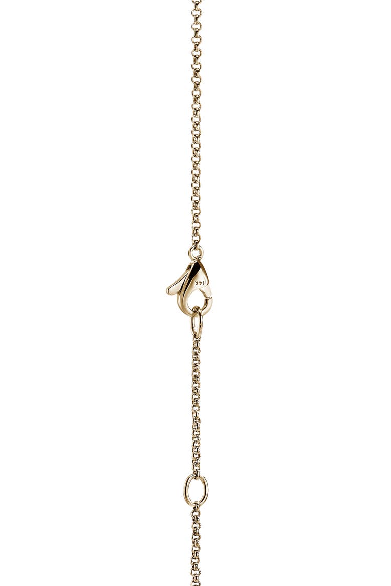 Modern Talismans 14k Gold Diamond Feather Talisman Necklace, Alternate, color, GOLD