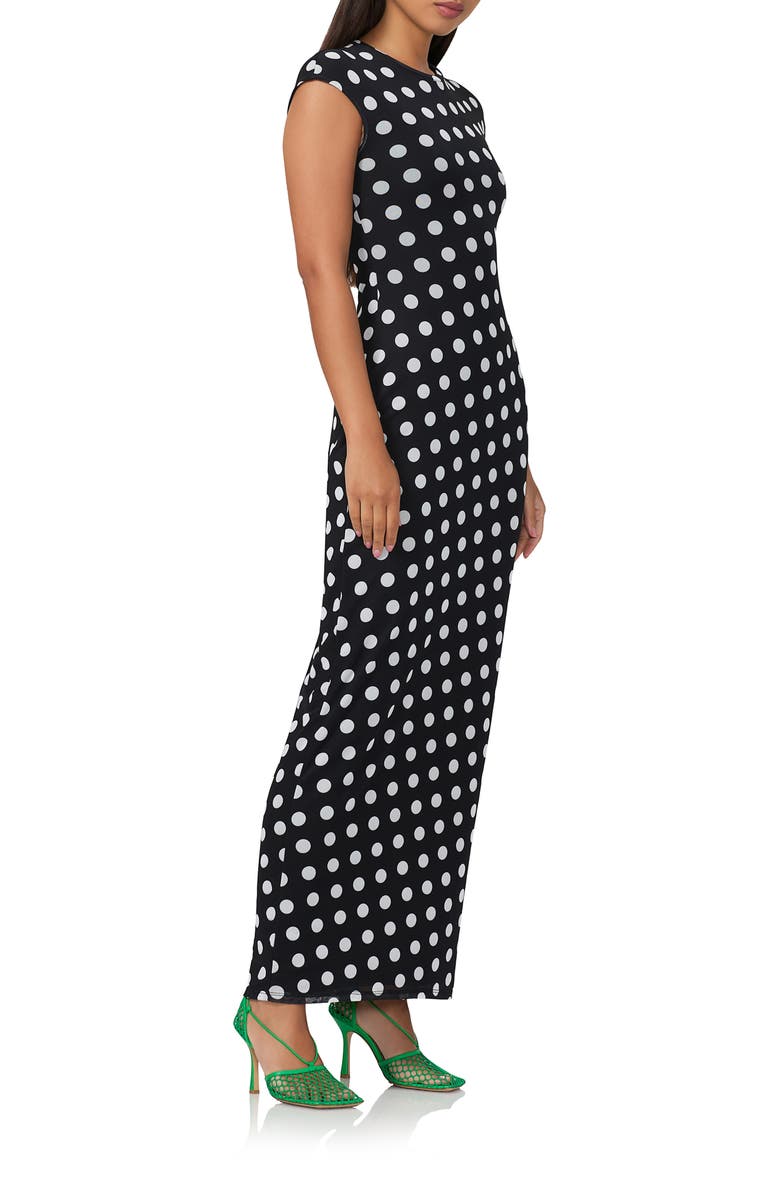 AFRM Cody Printed Cap Sleeve Mesh Maxi Dress, Alternate, color, 