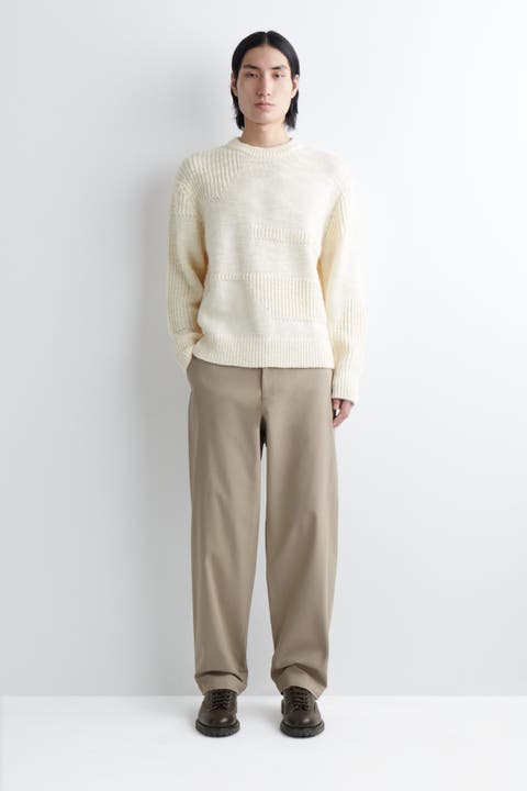 Cotton Straight-Leg Chinos