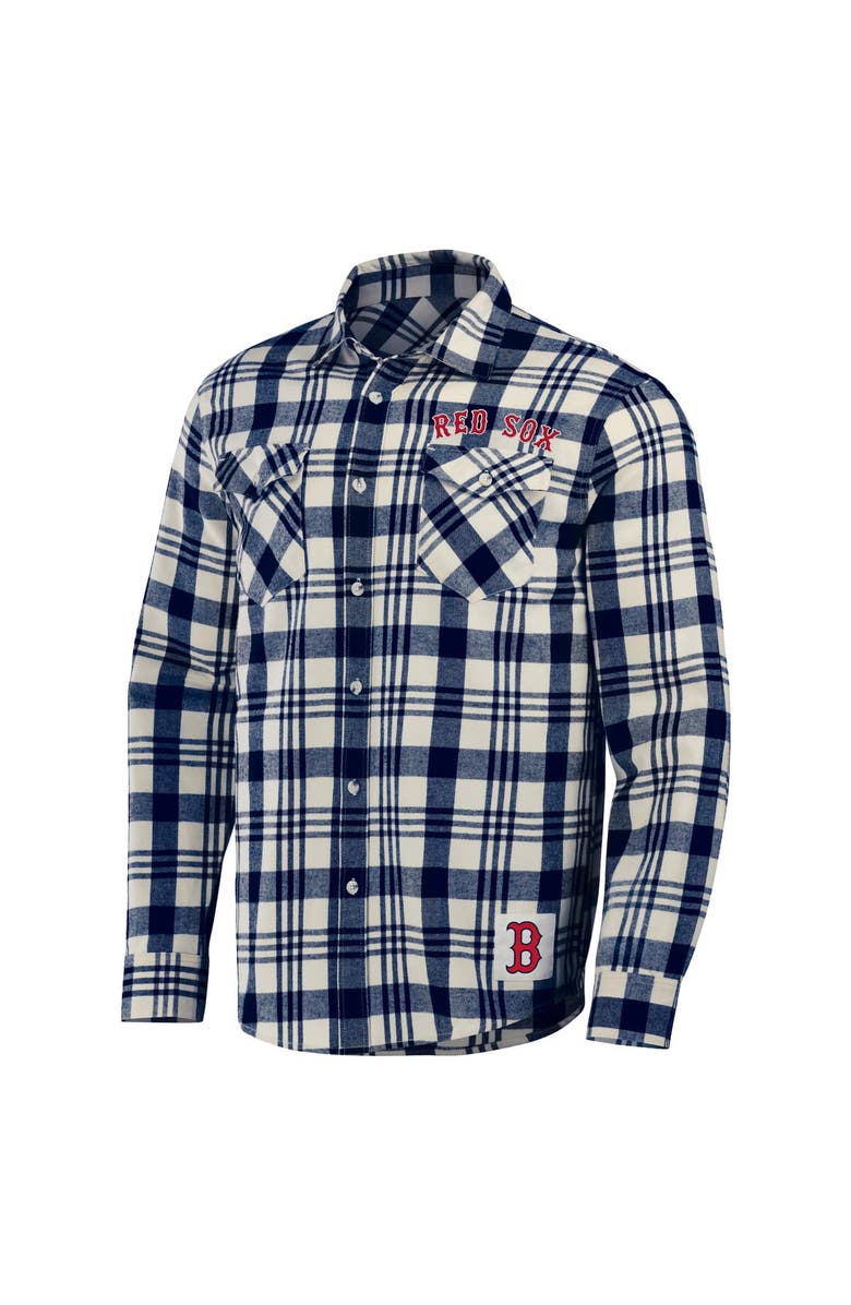 Darius Rucker Collection by Fanatics Men's Darius Rucker Collection by Fanatics Navy Boston Red Sox Plaid Flannel Button-Up Shirt, Alternate, color, Navy