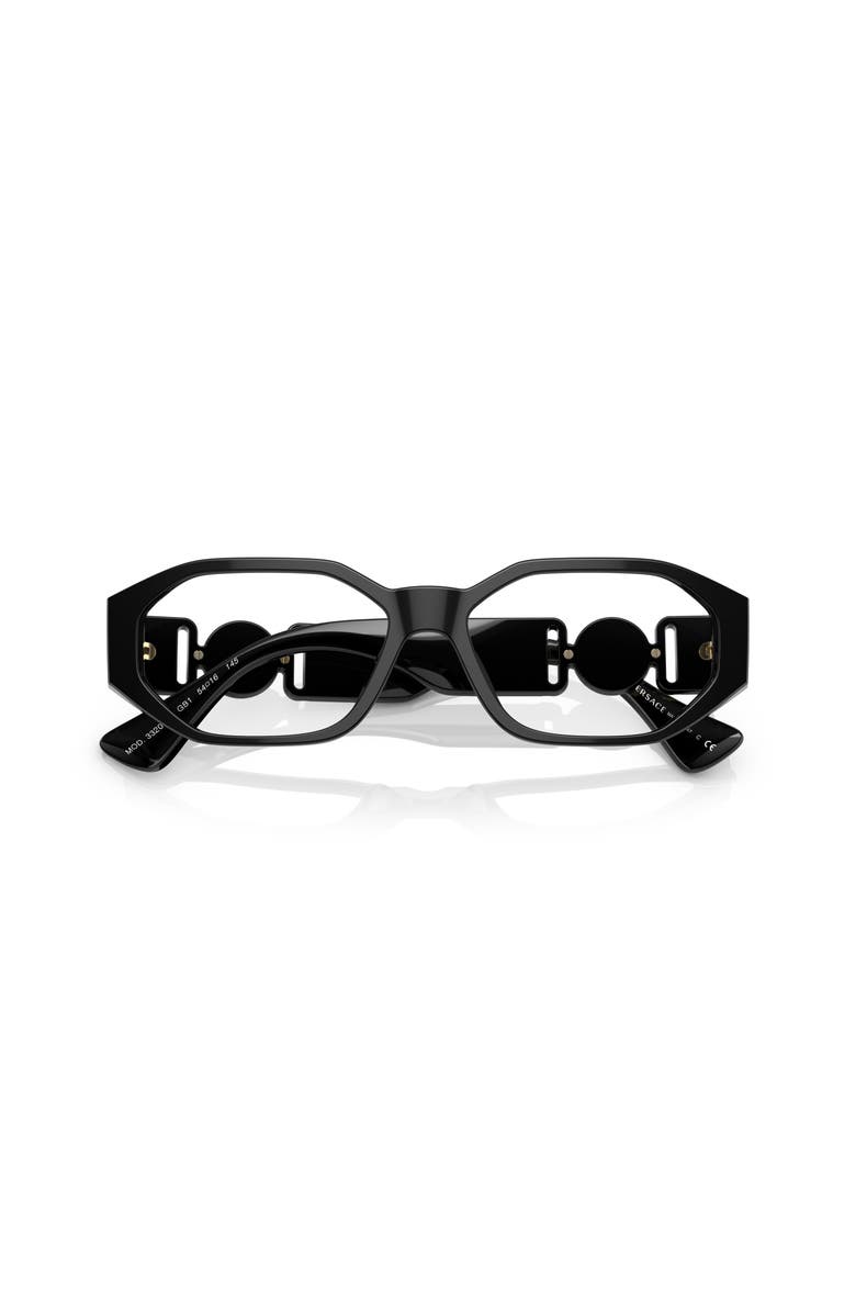 Versace 56mm Irregular optical glasses, Alternate, color, Black
