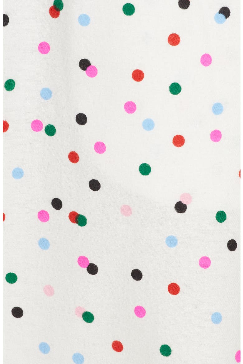 Party Dots Flannel Pajama Pants, Alternate, color, IVORY