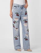 PHILIPP PLEIN Skater Fit Jeans Cherrylicious Women
