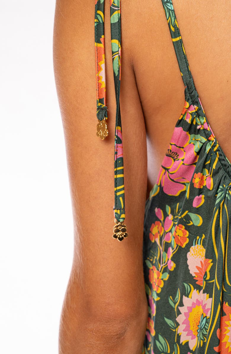 Maaji Arabian Nights Magnolia Cover-Up Dress, Alternate, color, Medium Green