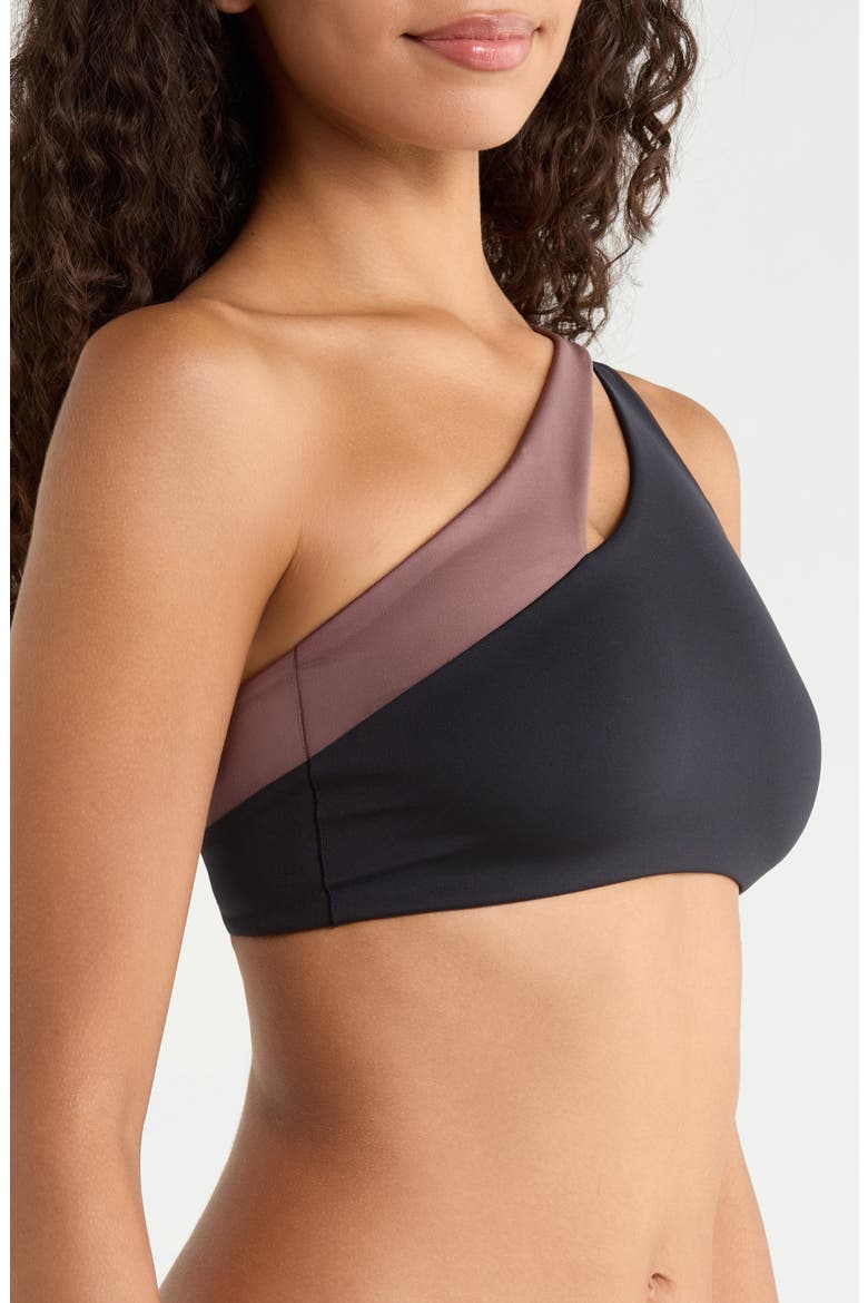 Playa One-Shoulder Bikini Top, Alternate, color, JET / STORMY