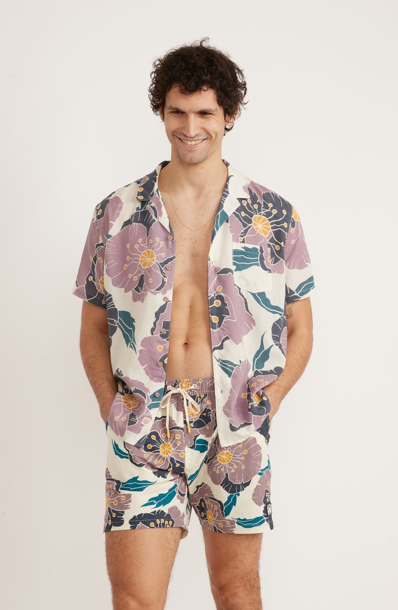 Marine Layer Floral Swim Trunks, Alternate, color, 