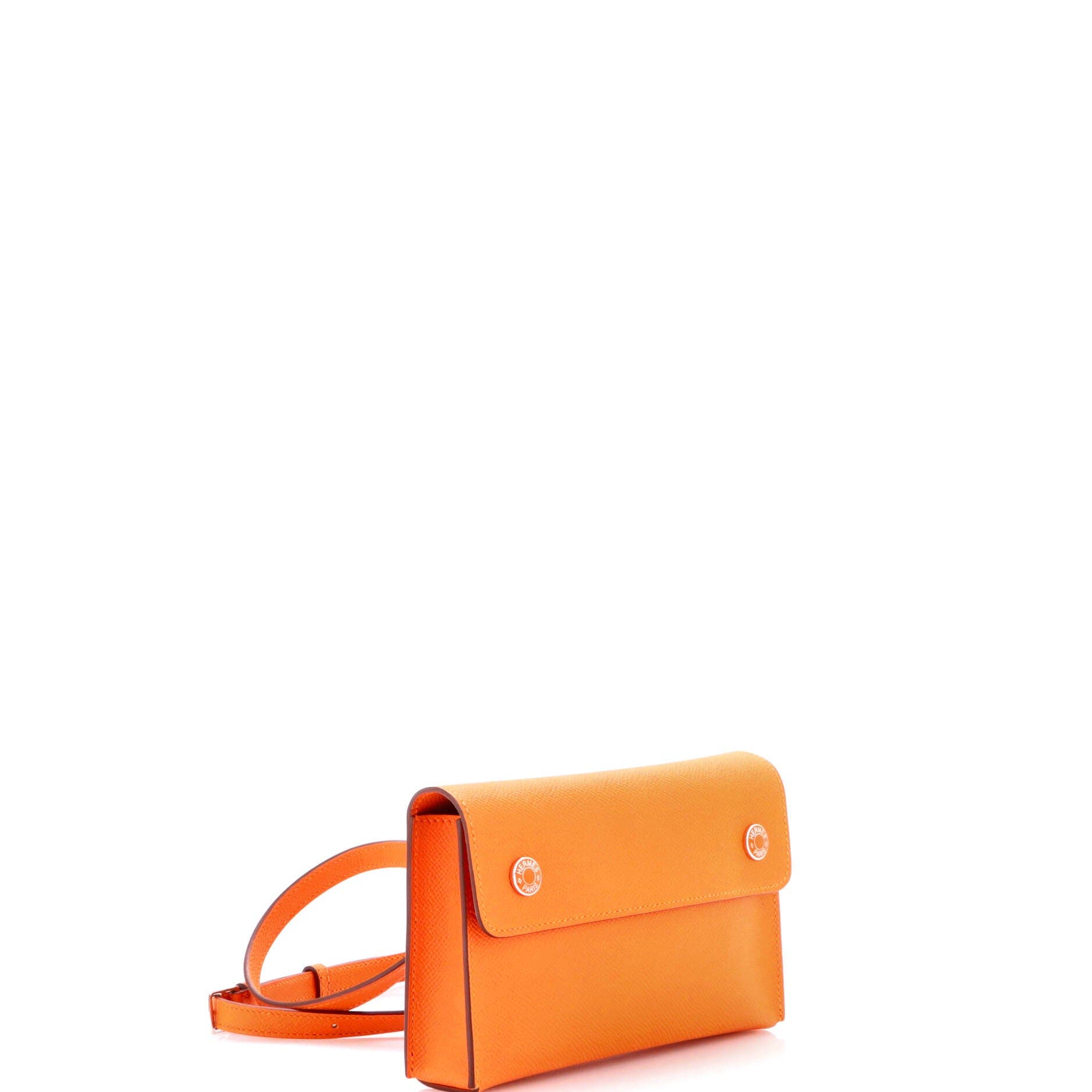 Pre-Owned Hermes Hermesnap Wallet Bag Epsom, Alternate, color, Orange H