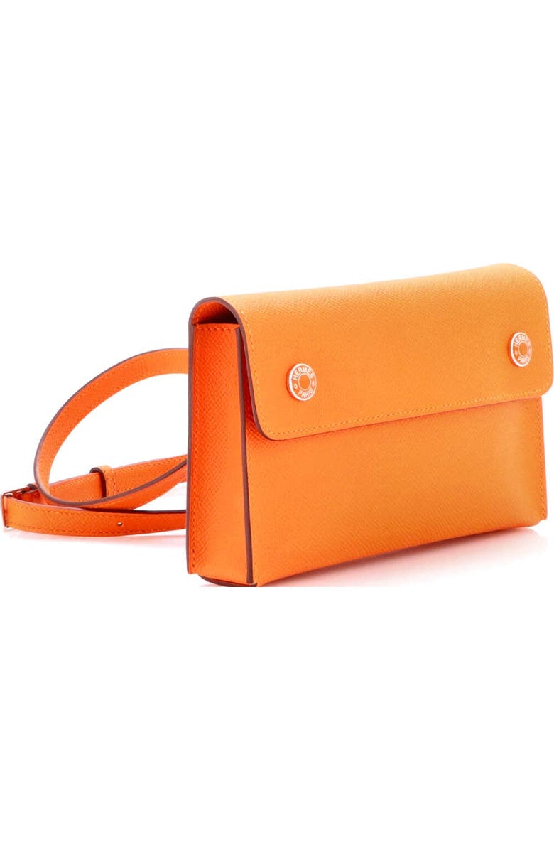 Pre-Owned Hermes Hermesnap Wallet Bag Epsom, Alternate, color, Orange H