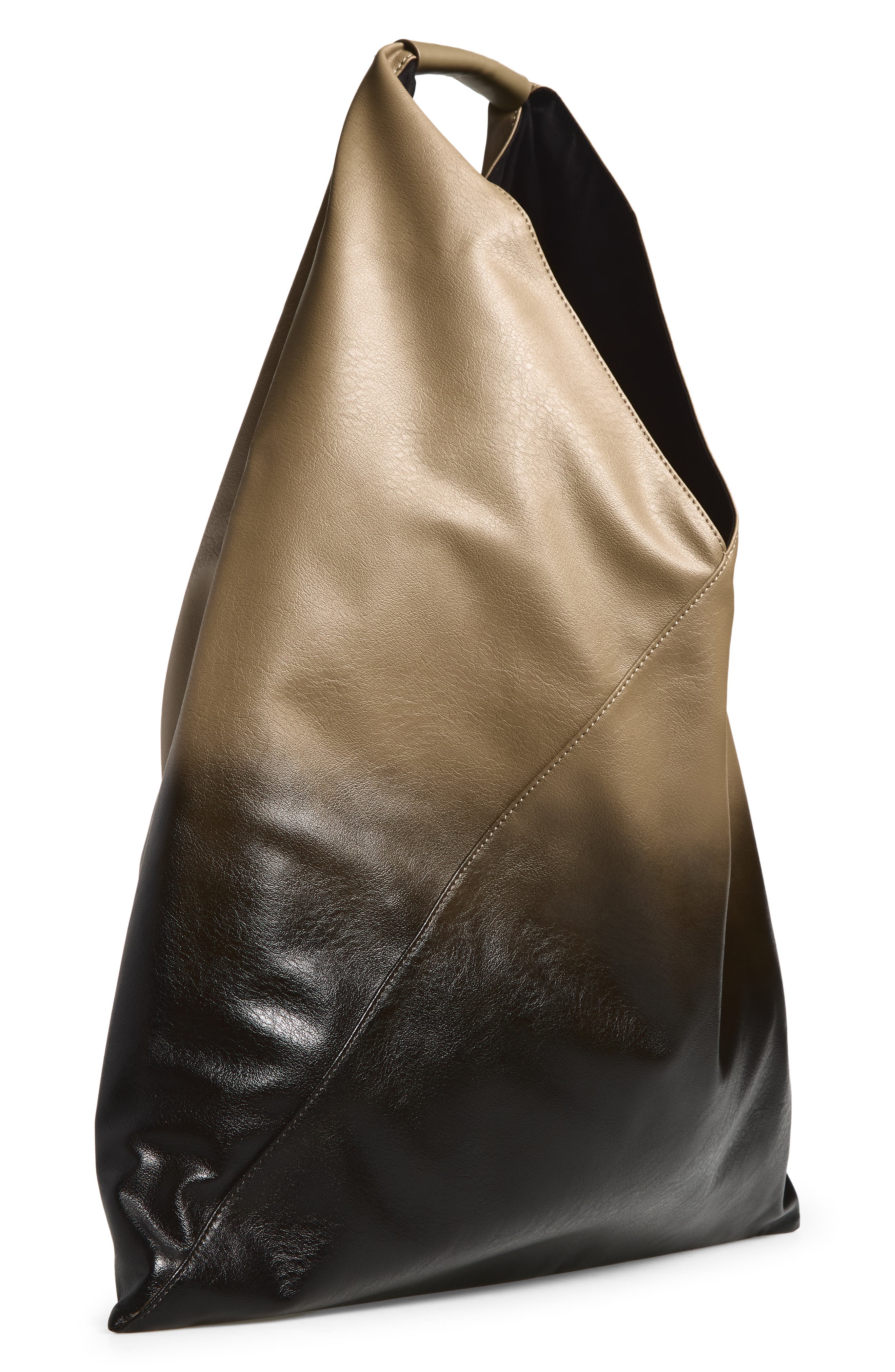 Classic Ombré Japanese Faux Leather Tote, Alternate, color, EARTH CON SPRUZZATURA NERA