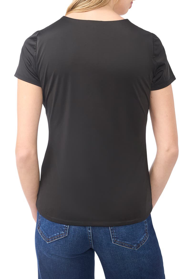 V-Neck Compression T-Shirt, Alternate, color, RICH BLACK 060