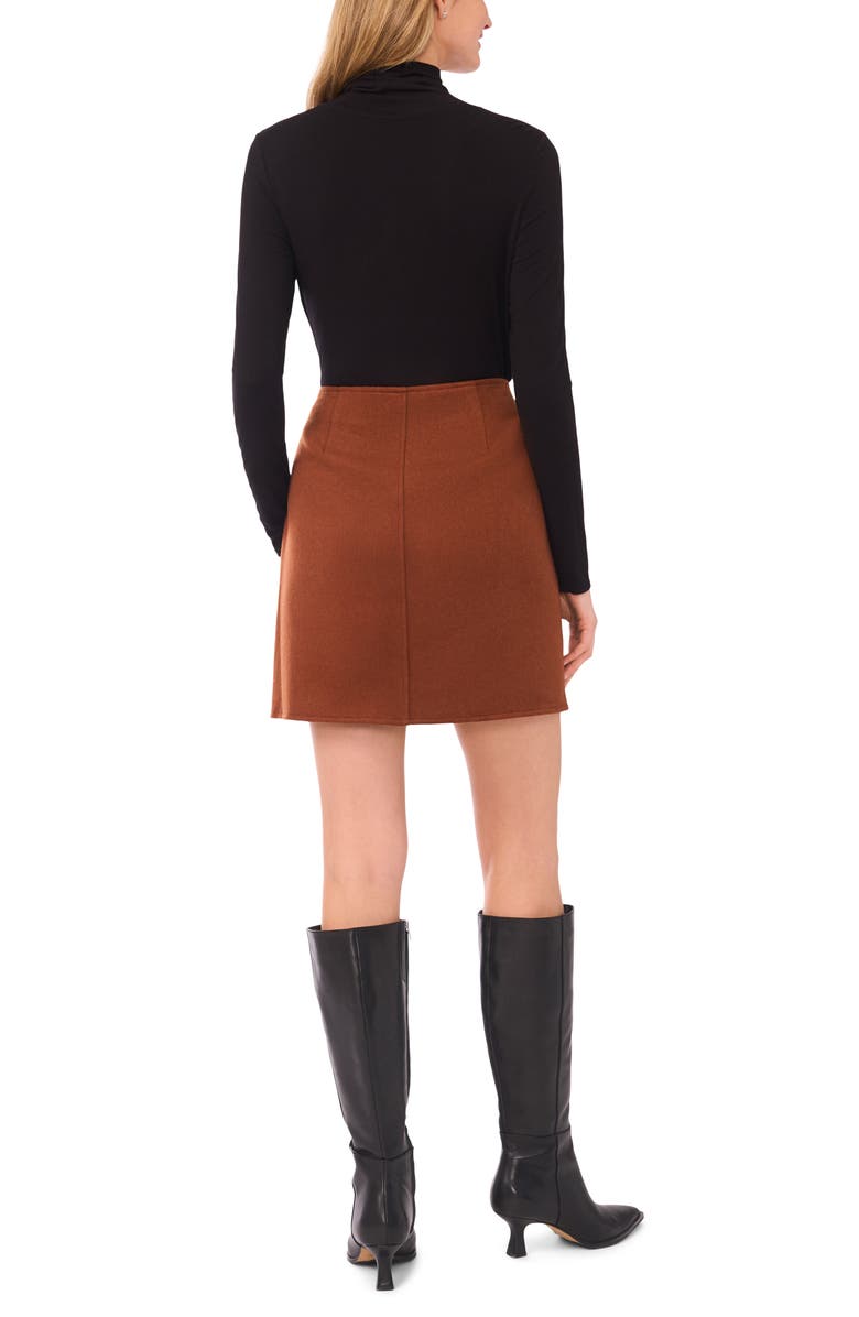Parker Side Zipper Miniskirt, Alternate, color, Auburn