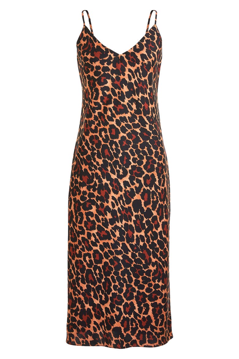 Bias Cut Slip Dress, Main, color, BROWN BLACK
