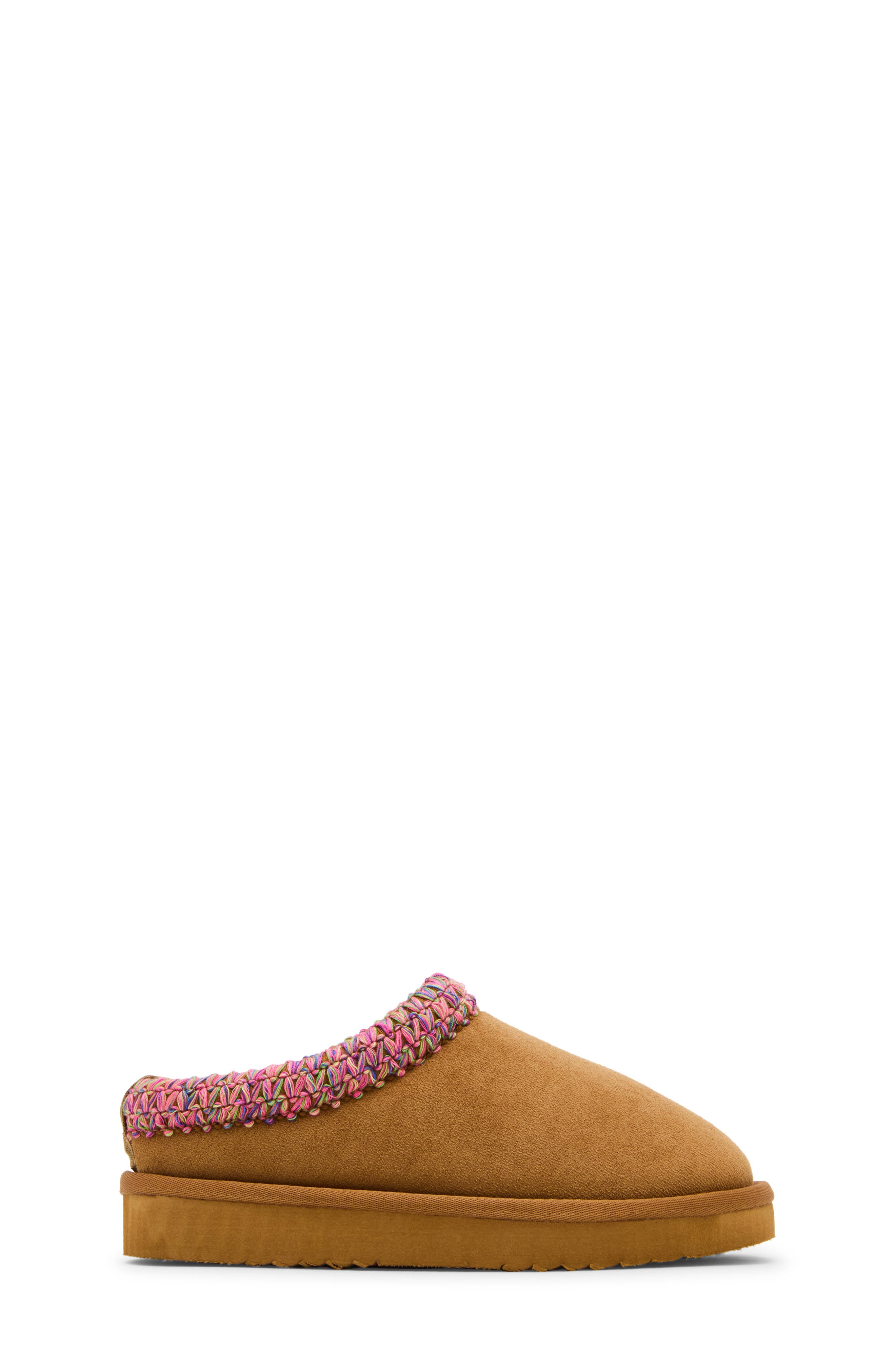 Steve Madden Kids'Jordy Faux Shearling Lined Slipper, Alternate, color, Cognac