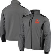 DUNBROOKE Men's Dunbrooke Charcoal Cleveland Browns Circle Softshell Fleece Full-Zip Jacket