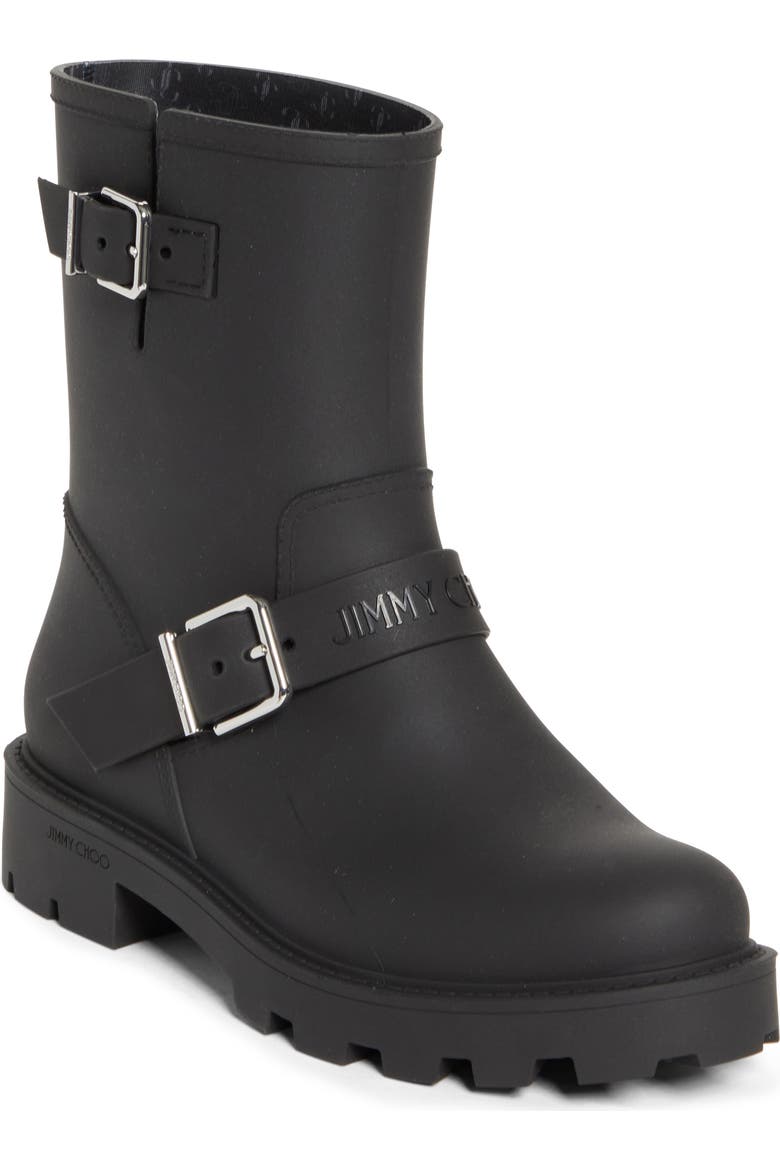 Jimmy Choo Biker Waterproof Rain Boot (Women) | Nordstrom Jimmy Choo Biker Waterproof Rain Boot (Women) | Nordstrom