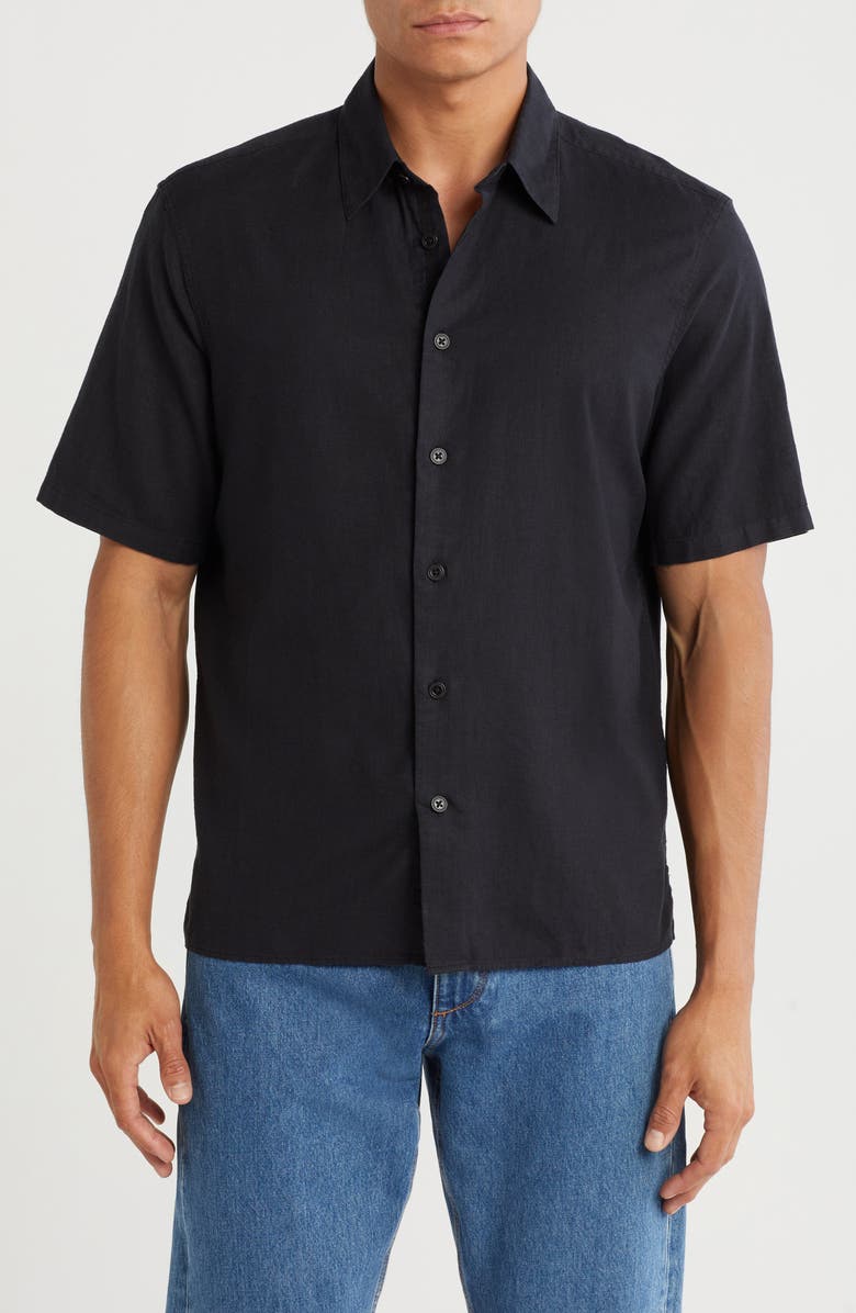 rag & bone Dalton Hemp & Cotton Button-Up Shirt, Main, color,