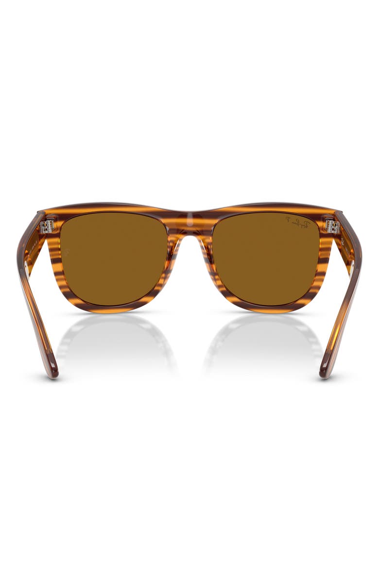 Ray-Ban Wayfarer Reverse 53mm Polarized Square Sunglasses, Alternate, color, Striped Havana / Dark Brown