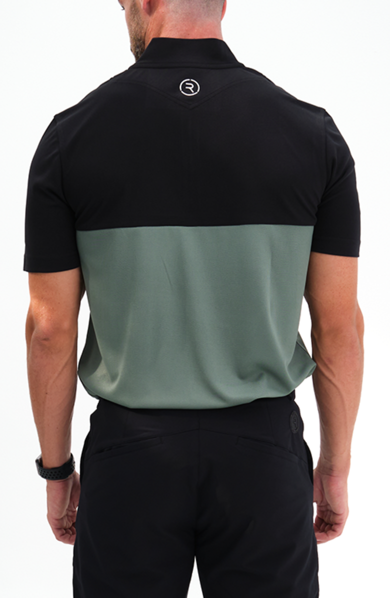 Reflo Tobol Modern Zip Performance Polo, Alternate, color, Black