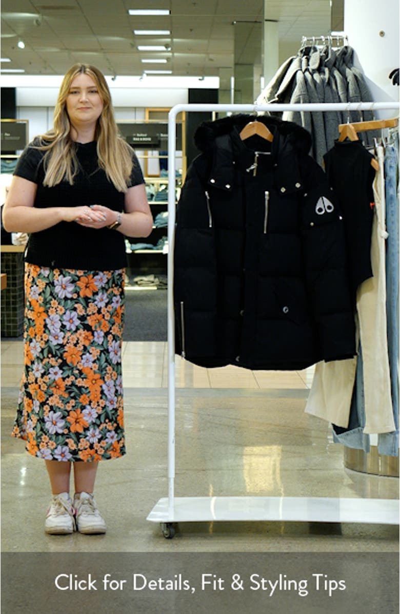 Original 3Q Genuine Shearling Trim Water Resistant & Wind Resistant 650 Fill Power Down Puffer Jacket, sales video thumbnail