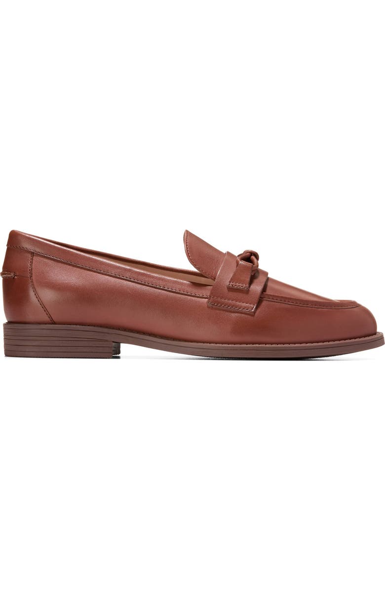 Cole Haan Stassi Bow Loafer, Alternate, color, Dark Cuoio Leather